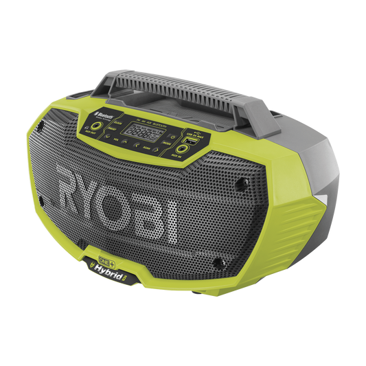Ryobi 18V One Hybrid Bluetooth Radio - 2 Speakers - 340mm x 190mm x 160mm