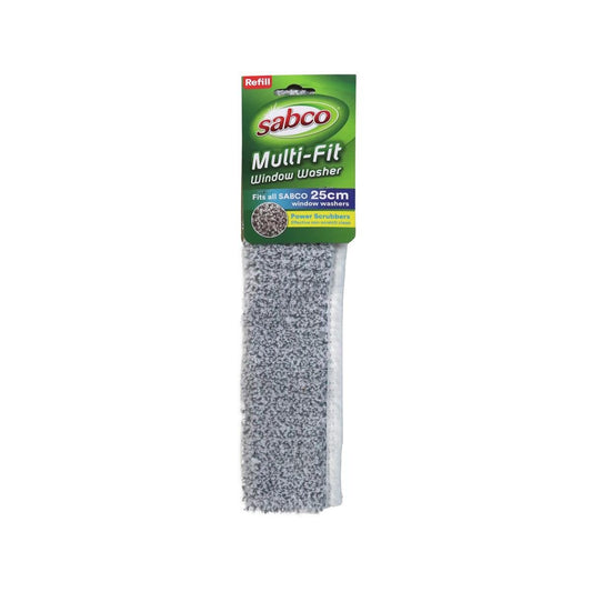 Sabco 25cm Multi Fit Window Washer Refill - Blue - Non-Scratch Microfibre - Auzzistore