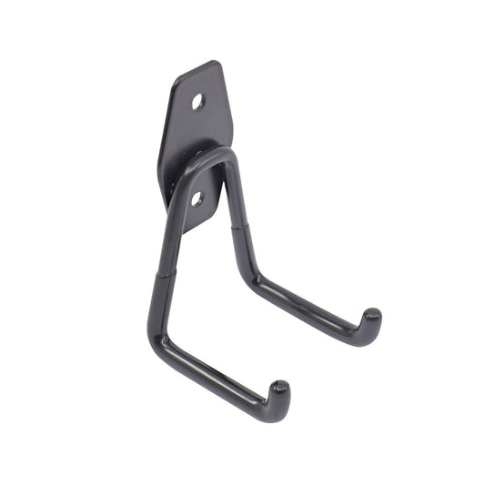 Everhang 45kg Black Small Garage U Hook 4 Pack - 40mm x 75mm x 50mm - Durable Storage Solution