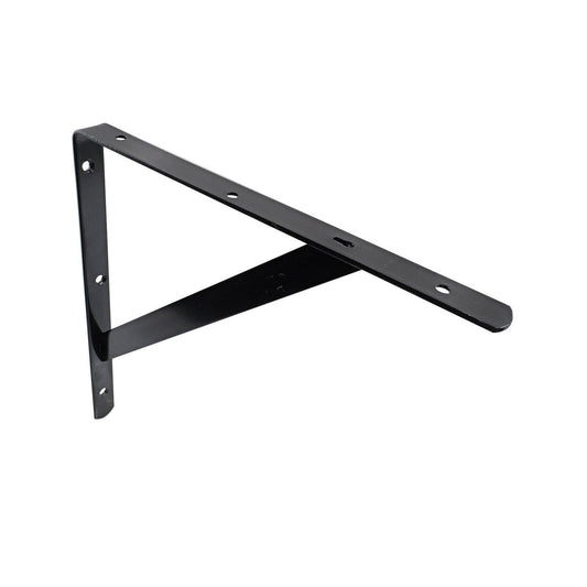 Carinya Black Heavy Duty Straight Stayed Bracket 300mm Steel Strength - Auzzistore