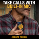 Dewalt Jobsite Pro Wearable Speaker Microphone - Bluetooth - 10-Hour Battery - IP56 Water Resistant