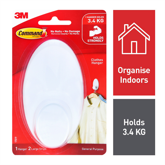 Command White Adhesive Clothes Hanger - 1 Pack - Plastic - Damage-Free – view 2