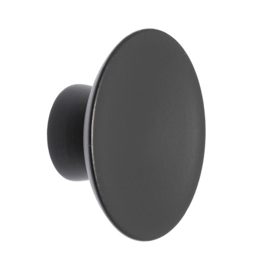 Lane 45mm Black Round Timber Knob - Matte Black - 1 Pack