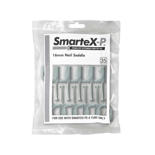 SmarteX Pex 16mm Nail Saddle 10 Pack - PE-X - Quick Install - Secure Fit – view 2 - Auzzistore