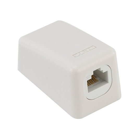 Deta RJ45 Skirting Board Outlet - Hardwired CAT6 Ethernet Connector - White - 29mm x 50mm x 27mm – view 2 - Auzzistore