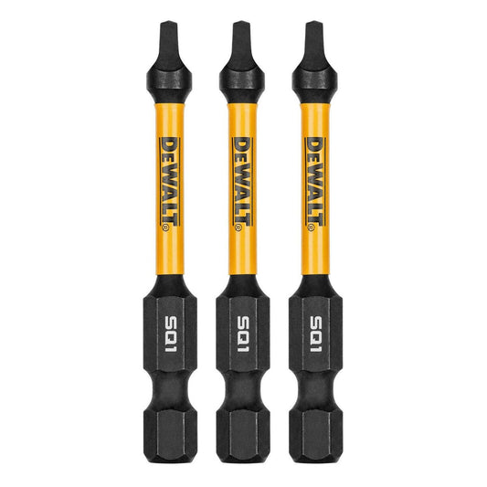 Dewalt Flextorq Screwdriver Bit - 57mm SQ1 - 3 Pack - Impact Absorption - Auzzistore