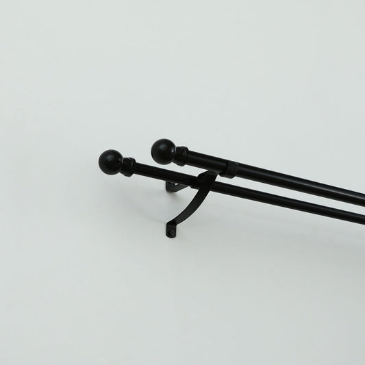 Windoware Curtain Rod Brackets - 127mm - Black - Metal - 2 Pack – view 2 - Auzzistore