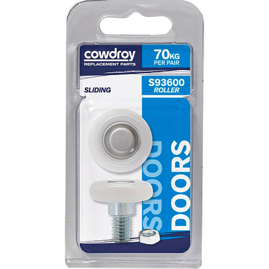 Cowdroy 8mm Sliding Door Track Axle Wheel 2 Pack Nylon White Quiet - Auzzistore
