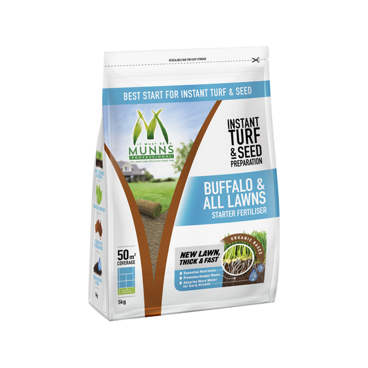 Munns Professional Fertiliser - 5kg - Granular - Lawn Starter - Auzzistore