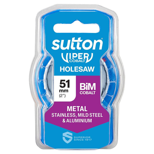 Sutton Tools 51mm Viper Cobalt Bi Metal Holesaw - Durable Cutting Tool - Auzzistore