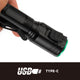 Swiss Tech 2000lm Rechargeable Turbo Flashlight - Compact - 5 Modes - IPX6 Water-Resistant