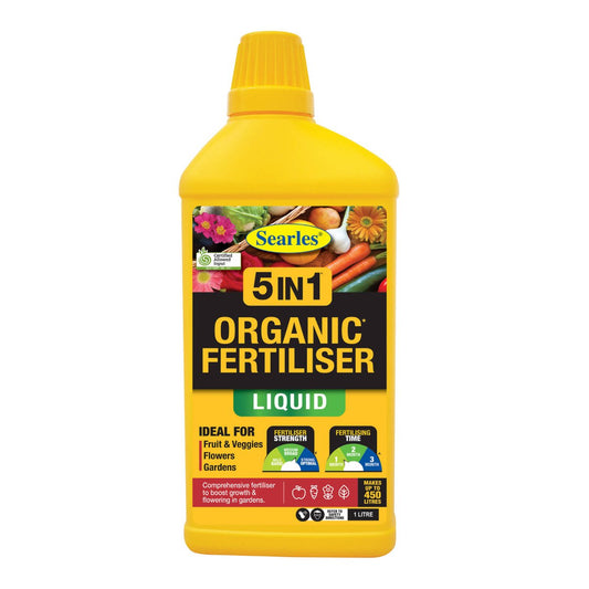 Searles 5 in 1 Organic Liquid Fertiliser - 1L - Liquid Concentrate - All Plants - Auzzistore
