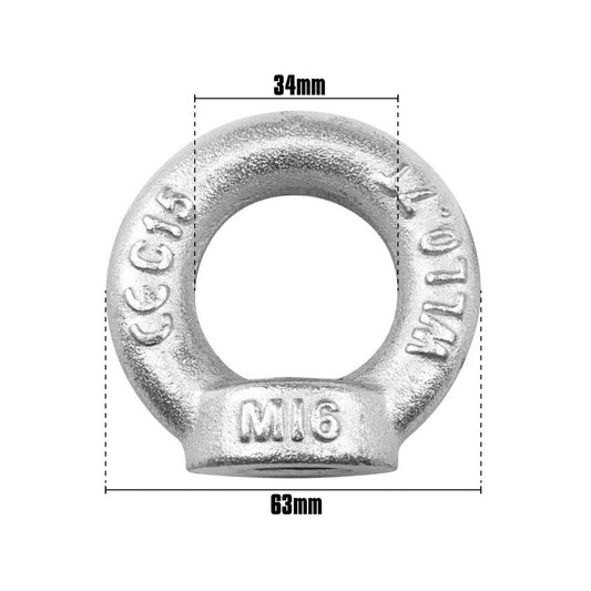 Pinnacle Eye Nut - M16 - Zinc Plated - 740kg Load Rating – view 2 - Auzzistore