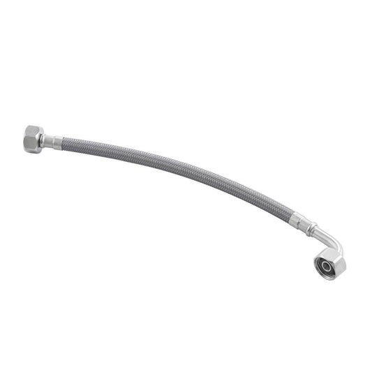 Enduraseal 450mm Stainless Steel Flexible Braided Hose - Bent Elbow Water Connector - Durable & Rust Resistant