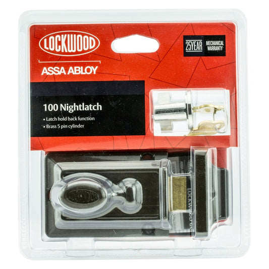 Lockwood Nightlatch - 100mm - High Purity Zinc Alloy - Bump Resistant – view 2 - Auzzistore