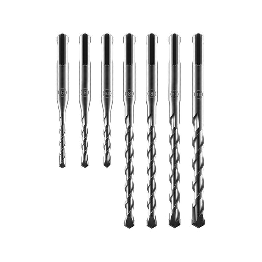 Craftright SDS-Plus Drill Bit Set - 7 Piece - Metal - Concrete Use – view 2 - Auzzistore