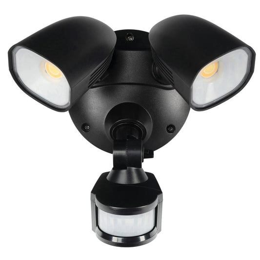 Brilliant 22W Frontier Smart LED Twin Flood Light 255mm x 190mm - Black