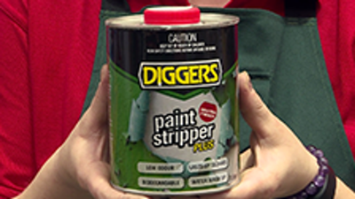 DIGGERS Paint Stripper 1L Gel Ethylene Glycol Low Odour Easy Removal