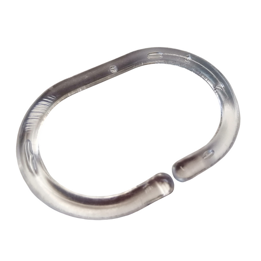 Barelli Shower Curtain Rings - 24 Pack - Clear - Easy Installation