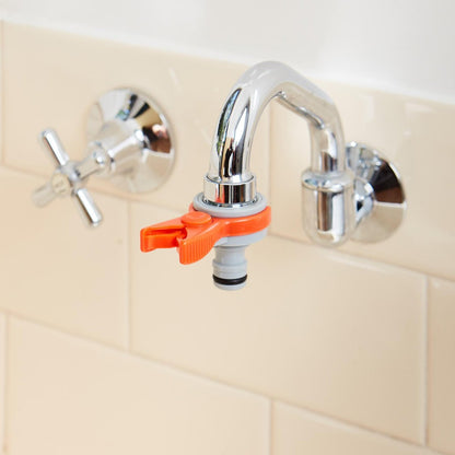 Pope Indoor Tap Adaptor - 12mm Metal & ABS - Ideal For Courtyards