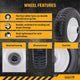 Easyroll 5/8 Inch 250 x 4 Flat Free Wheel - Steel Hub - Puncture Proof
