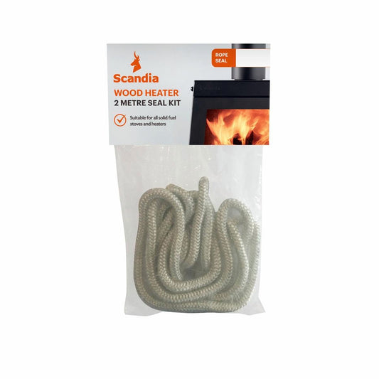 Scandia Fibreglass Rope Seal 2m 20mm Black - Durable for Solid Fuel Stoves