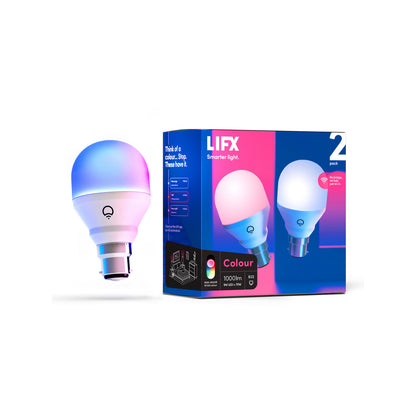LIFX 1000lm B22 Colour Smart Light Globe - 2-Pack