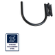 Grunt E Track Fitting U Hook - Black - 180kg Capacity - 140mm x 13mm x 167mm