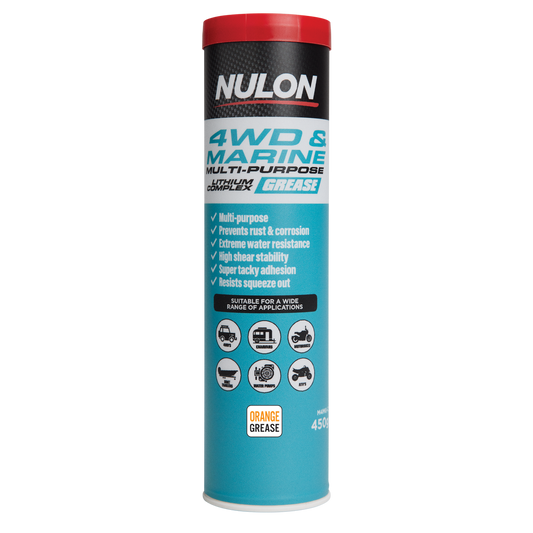 Nulon 4WD and Marine Multi Purpose Grease 450gm - Lithium Complex - Orange - Rust and Corrosion Protection