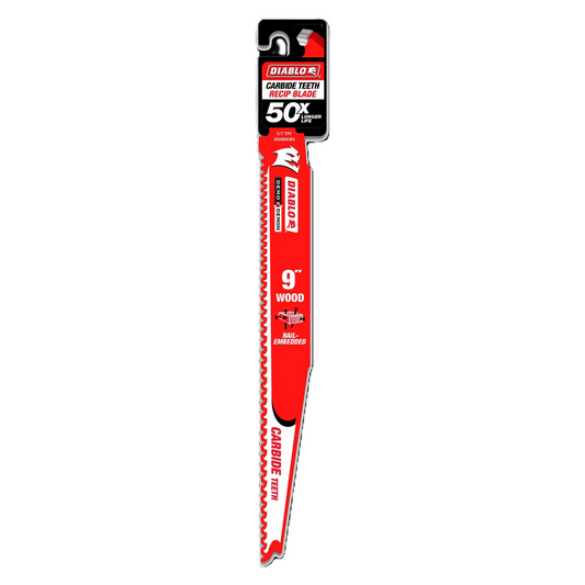 Diablo 9" Demo Demon Carbide Reciprocating Saw Blade - Red