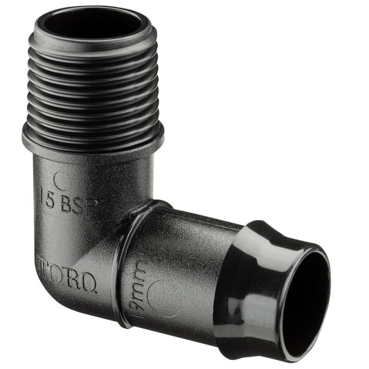 Toro 19mm Male Poly Threaded Elbow 15mm Size Polypropylene Durable - Auzzistore
