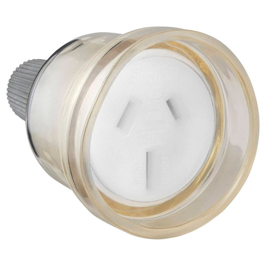 HPM 15A Clear Extension Cord Socket - 15A PVC - Flexible & Safe - Auzzistore