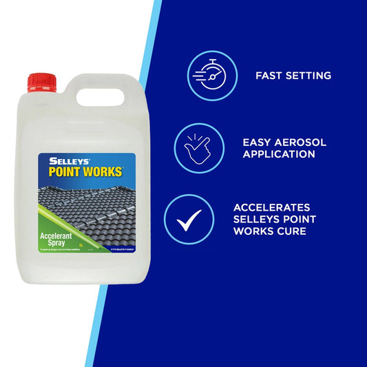 Selleys Point Works Accelerant Spray 5L Water Based Fast Drying – view 2 - Auzzistore