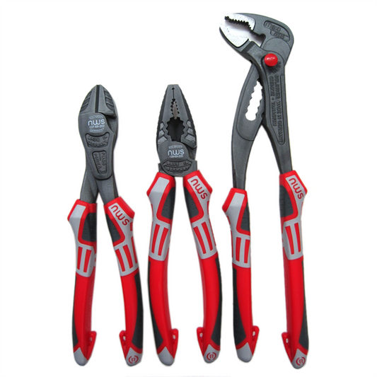Nws 3 Piece Pro All Round Plier Set - Drop-Forged Steel - Durable - Auzzistore