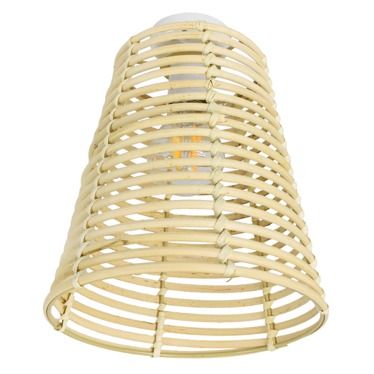 Luce Bella Rattan Woven Batten Fix - 200mm - Rattan - Indoor Use