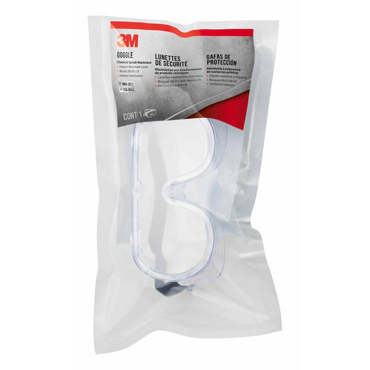 3M Chemical Splash Goggles - Large - Polycarbonate - Impact Resistant