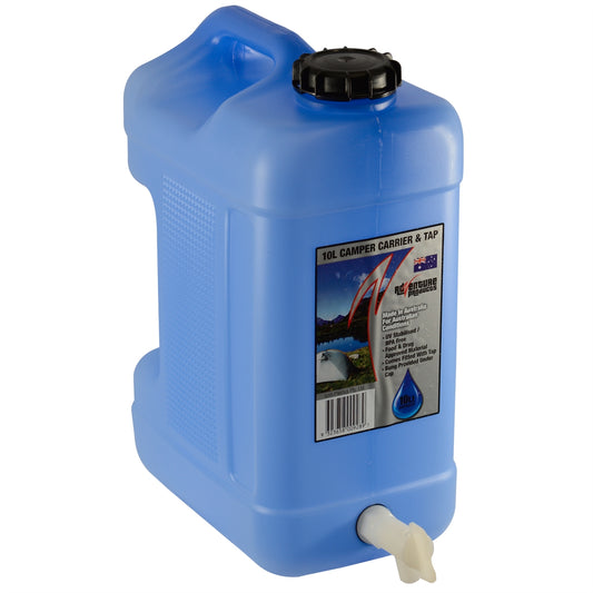 AdVenture Products 10L Blue Tint Camper Carrier With Tap - Auzzistore