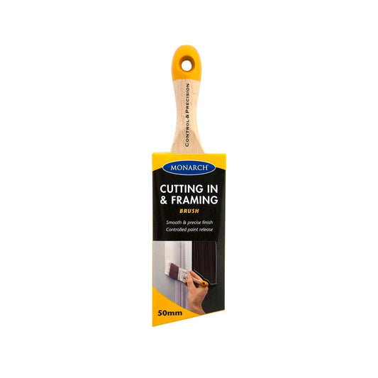 Monarch Paint Brush - 50mm - Synthetic Filament - Ergonomic Handle - Auzzistore