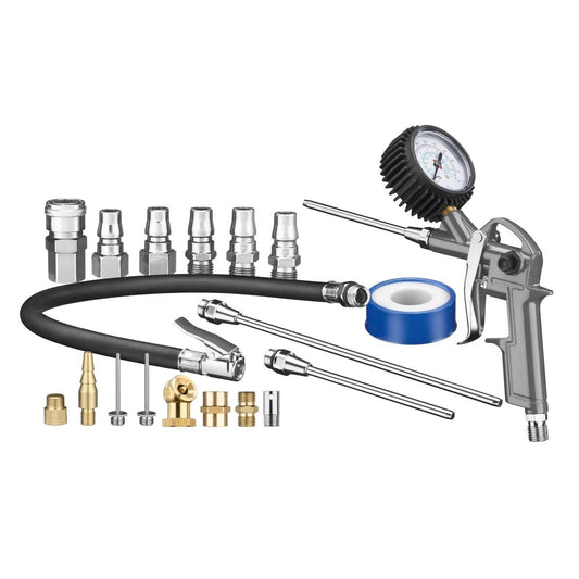 Ozito 20 Piece Inflation Accessories Kit - Plastic Metal - Versatile Use - Auzzistore