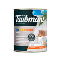 Taubmans 1L White Low Sheen All Weather Exterior Paint - Mould Resistant - Fast Drying