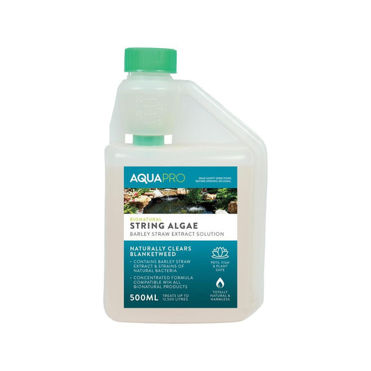 Aquapro Bionatural Barley Straw Solution 500ml Treats String Algae