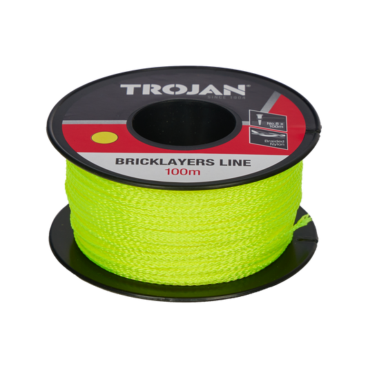 Trojan Brickline - 100m Green No 8 - Durable Nylon for Fencing & Landscaping - Auzzistore