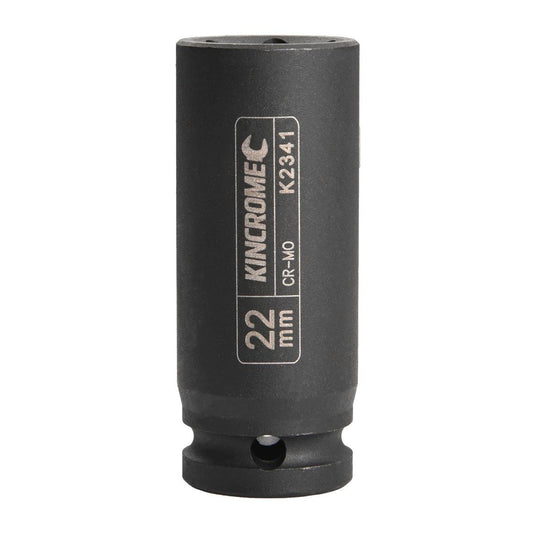 Kincrome Deep Impact Socket - 22mm - Chrome Molybdenum Steel - Rust Resistant - Auzzistore
