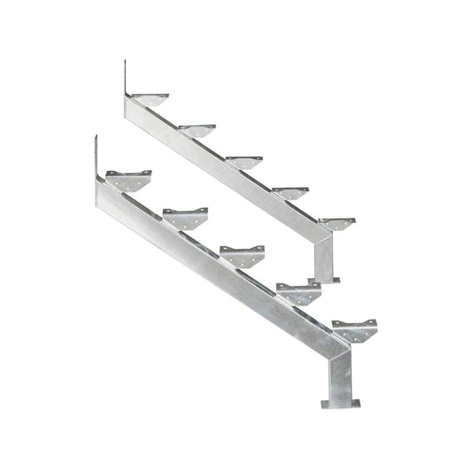 Galintel 5 Tread Stair Stringer 2 Pack Galvanised Steel Heavy Duty