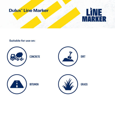 Dulux Spray Line Marker 500g - Yellow - High-Visibility - Quick-Drying