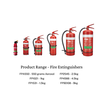 Firepro Aerosol Fire Extinguisher - 550g - Lightweight - Wall Mountable