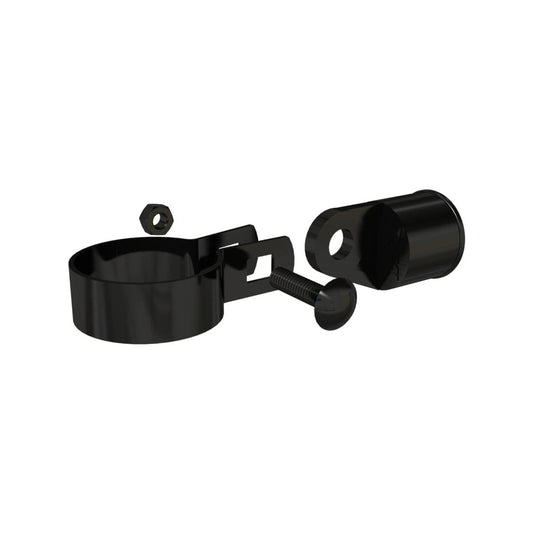 Peak Chain Link Fencing 32mm Black Rail End Assembly - Durable Aluminium - Easy Installation - Auzzistore