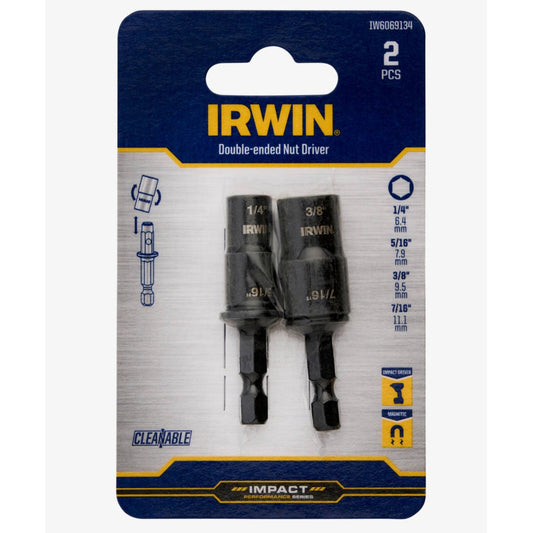 Irwin 2 Piece Double Ended Nut Driver - 80mm x 20mm x 120mm - Durable, Versatile – view 2 - Auzzistore