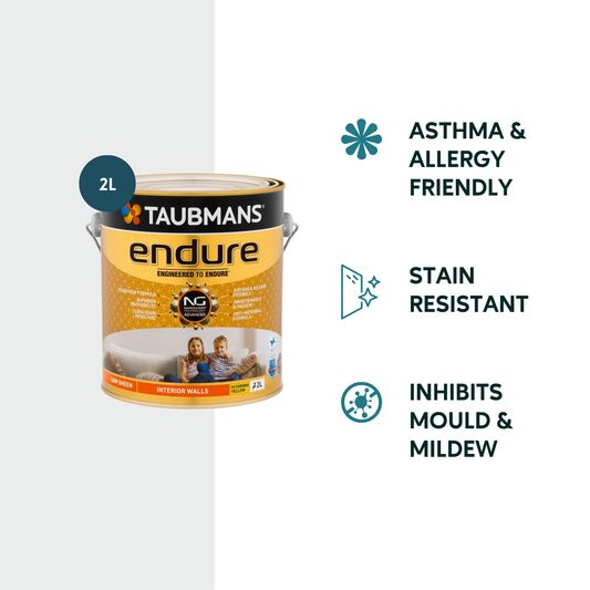 Taubmans Endure Interior Walls Paint 2L Low Sheen Hi-C Yellow – view 2 - Auzzistore