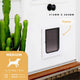 Hakuna Pets Medium White Super Tough Pet Door ABS Weather Resistant